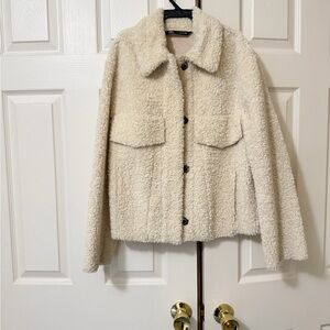 Zara Cream Teddy Jacket